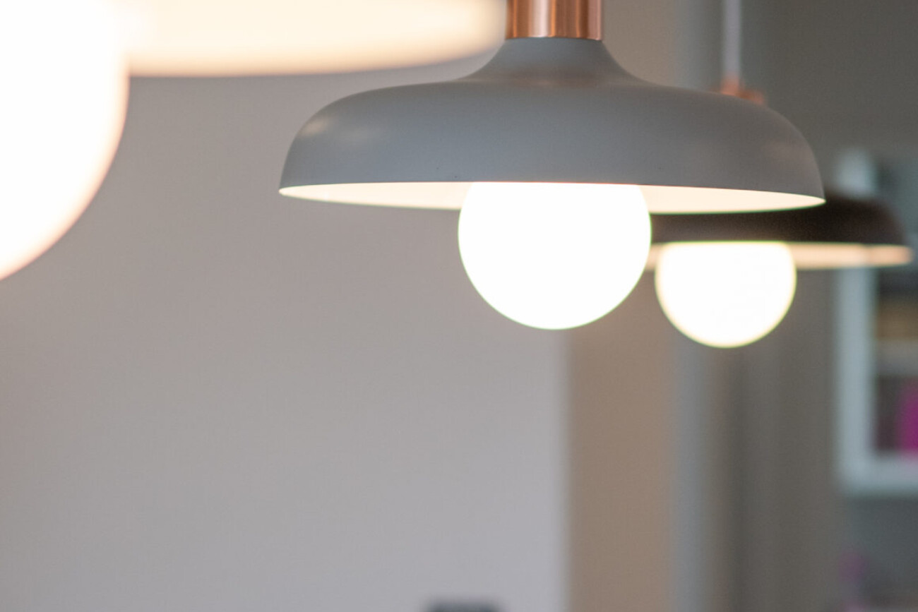 close up of a LED light bulb