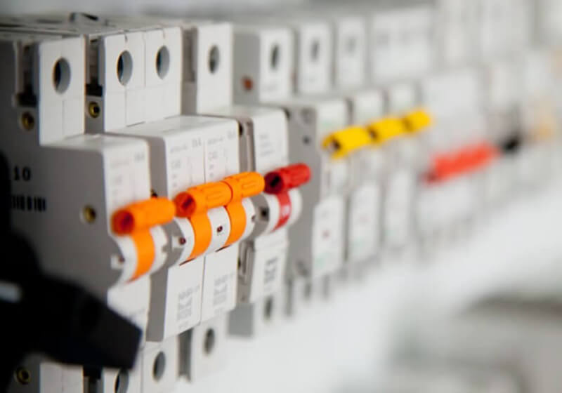 close up of a switchboard
